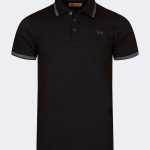 Men's polo collar t-shirt – Black-0