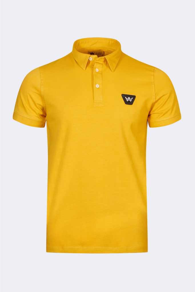 Men's polo collar t-shirt – Yellow-0