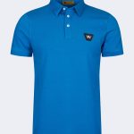 Men's polo collar t-shirt – Blue-0