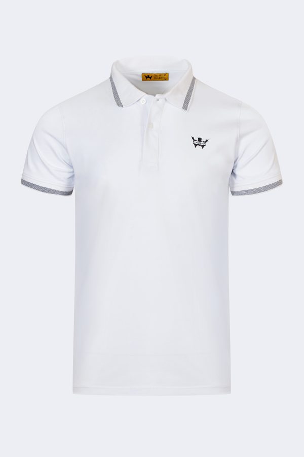 Men's polo collar t-shirt – White-0