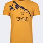 Mountain pattern printed t-shirt – Yellow-0