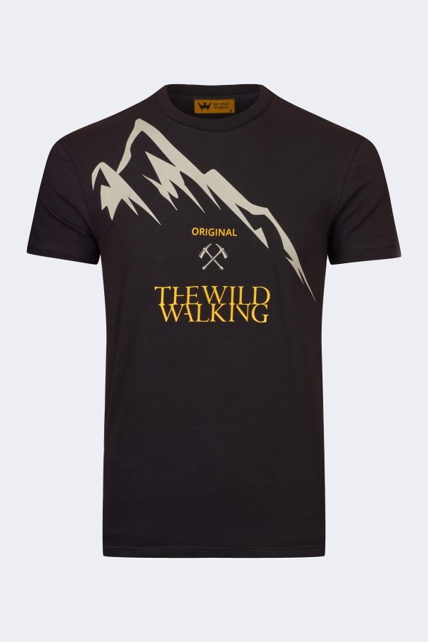 Mountain pattern printed t-shirt – Black-0