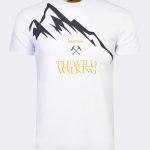 Mountain pattern printed t-shirt – White-Anthracite-0
