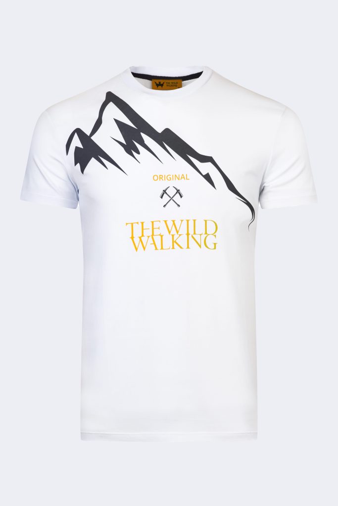 Mountain pattern printed t-shirt – White-Anthracite-0