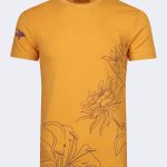 Lily pattern printed t-shirt – Yellow-0
