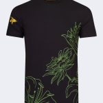 Lily pattern printed t-shirt – Black-0