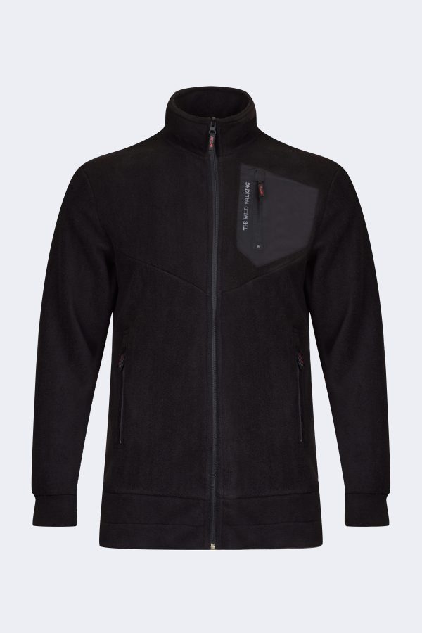 Stylish Fleece with Embroidered Logo – Black-0