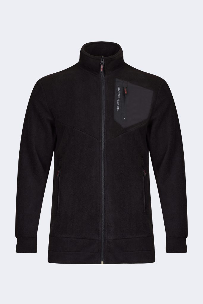 Stylish Fleece with Embroidered Logo – Black-0