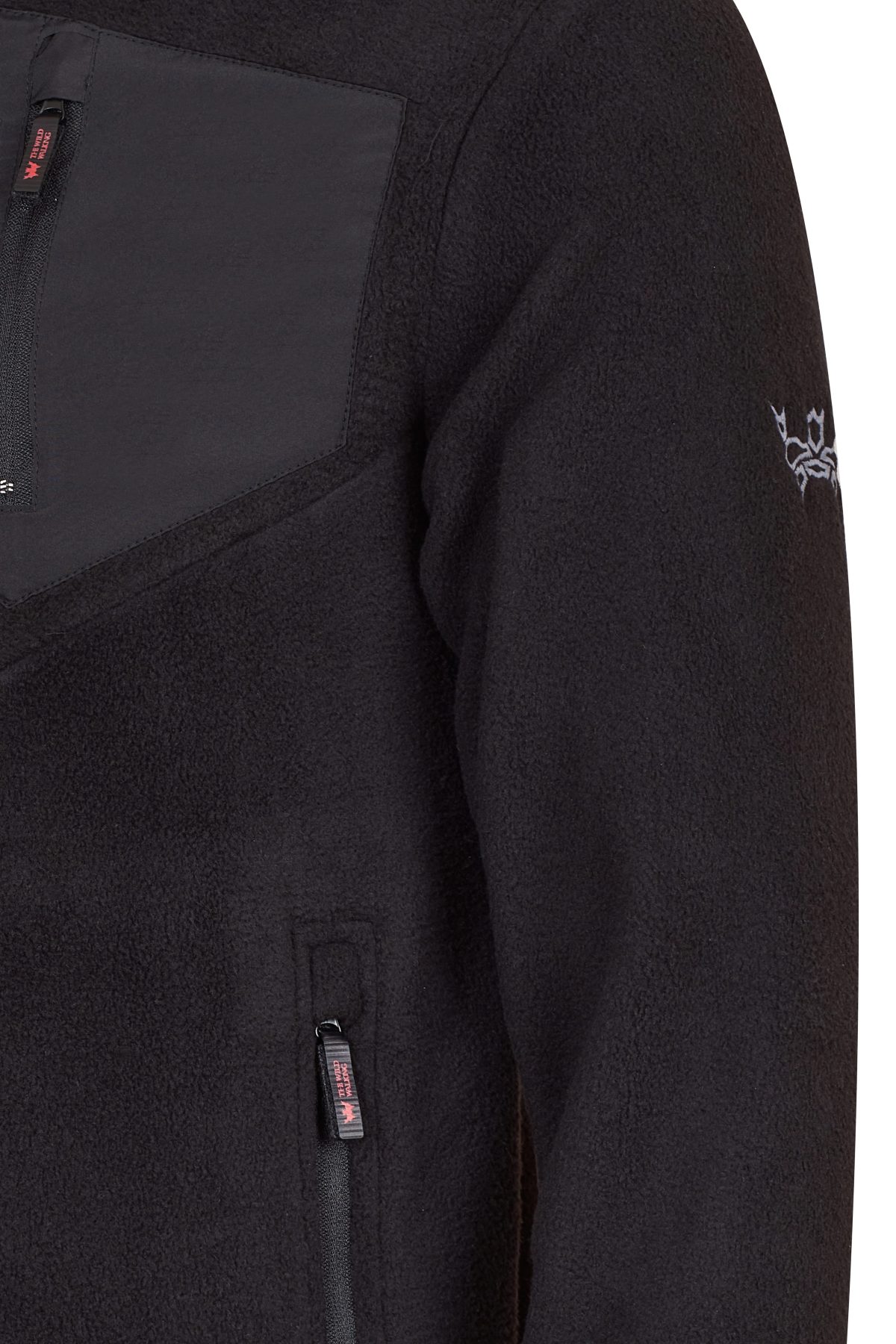 Stylish Fleece with Embroidered Logo – Black-3593