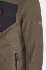 Stylish Fleece with Embroidered Logo – Khaki-3539