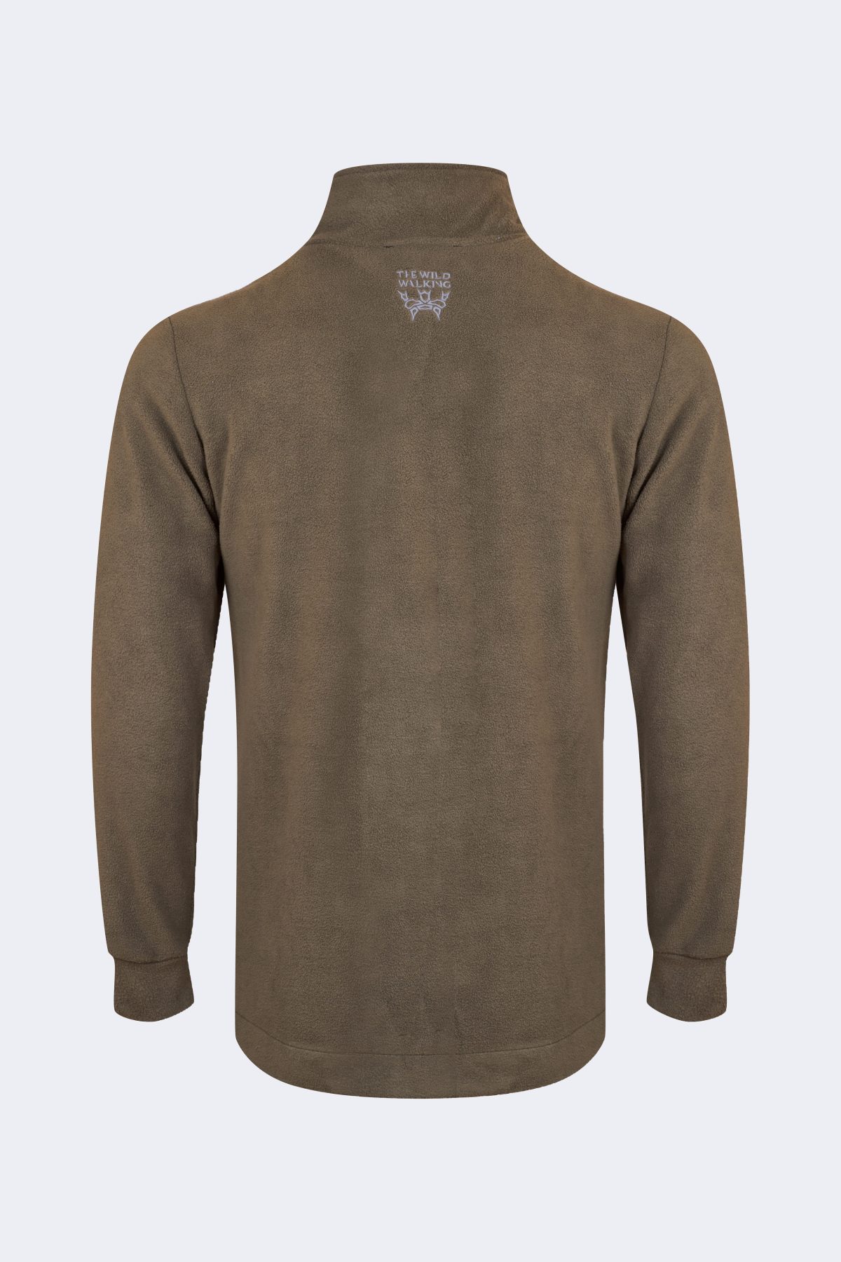Stylish Fleece with Embroidered Logo – Khaki-3540