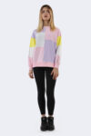 Square patterned sweatshirt – Pink