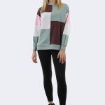 Square patterned sweatshirt – Green-0