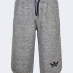 Classic, embroidery logo printed Men's Capri – Grey-White-0