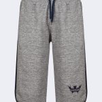 Classic, embroidery logo printed Men's Capri – Grey-Black-0