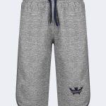 Classic, embroidery logo printed Men's Capri – Grey-Grey-0