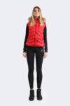 Fur hooded vest