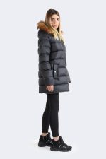 Fur hooded coat-4831