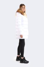 Fur hooded coat-4851