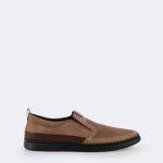 Checked casual leather shoes-0