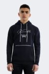 Simple minimalist men's hoodie – Navy blue