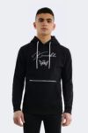 Simple minimalist men's hoodie – Black