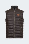 Textured leather men's vest