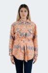 Women's oversized belted shirt